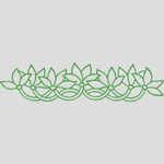 绿色花卉刺绣图案 植物花型