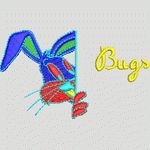 彩色兔子图案与“Bugs”字样 章仔字母