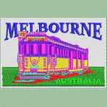 墨尔本有轨电车图案 章仔字母