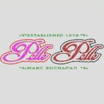 刺绣风格的“Pelle”品牌标志 章仔字母