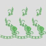 绿色刺绣花卉图案设计 大花样