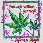 大麻叶图案刺绣设计 大花花样1万针以上