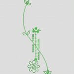 绿色植物刺绣图案 家纺窗帘