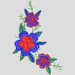彩色花卉刺绣图案 中花花样5千-1万针