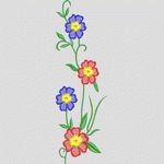 刺绣花卉图案 中花花样5千-1万针