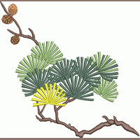 松枝绣花花样版带下载