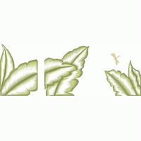 墙布 背景墙芭蕉叶-  背景墙绣花花样版带下载