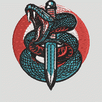  蛇- 刀绣花花样版带下载