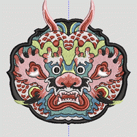 龙头绣花花样版带下载