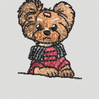 狗 插针 泰迪绣花花样版带下载