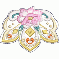 花卉刺绣徽章 汉服花