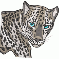 豹猫的蓝色眼睛 豹绣花花样版带下载