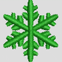 绿色雪花图案 雪花  帽绣