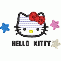 Hello Kitty刺绣图案 凯蒂猫绣花花样版带下载
