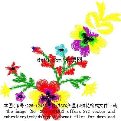 svg矢量绣花图下载