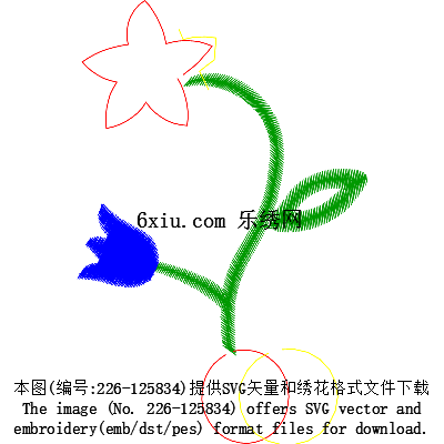 svg矢量绣花图下载