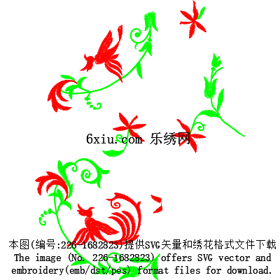 svg矢量绣花图下载