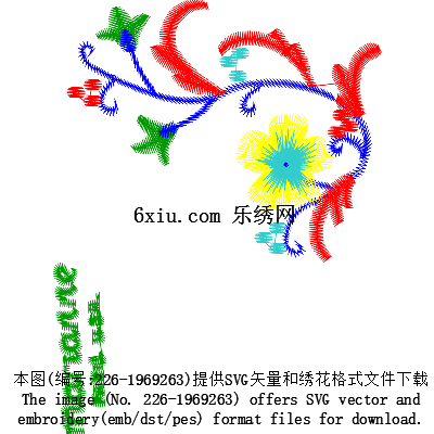 svg矢量绣花图下载