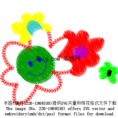 svg矢量绣花图下载