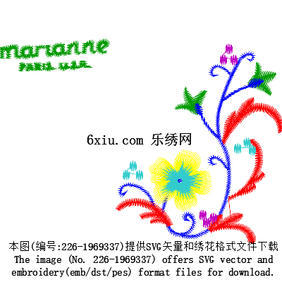 svg矢量绣花图下载