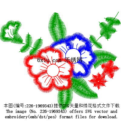svg矢量绣花图下载