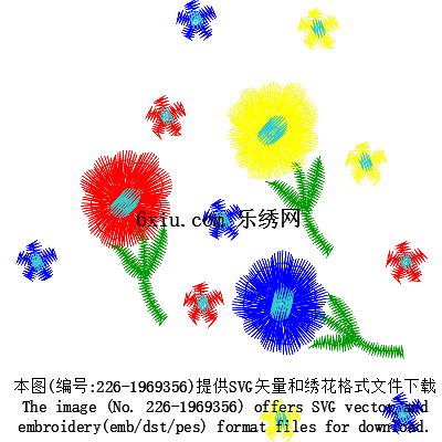 svg矢量绣花图下载