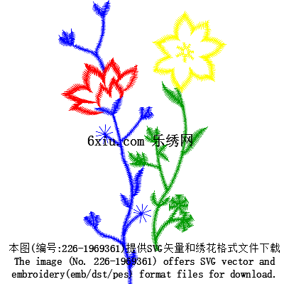 svg矢量绣花图下载