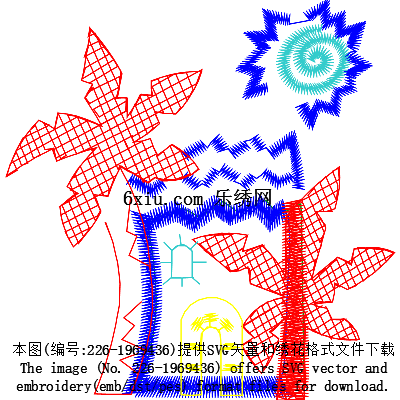 svg矢量绣花图下载