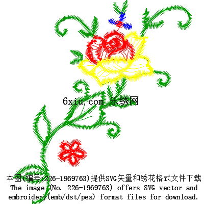 svg矢量绣花图下载