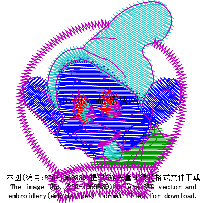 svg矢量绣花图下载