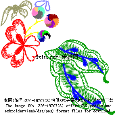 svg矢量绣花图下载