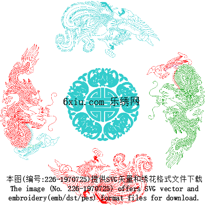 svg矢量绣花图下载