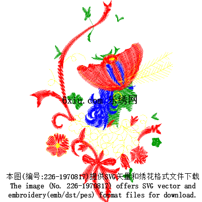svg矢量绣花图下载