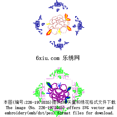 svg矢量绣花图下载