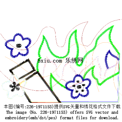 svg矢量绣花图下载