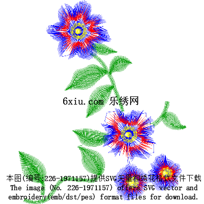svg矢量绣花图下载