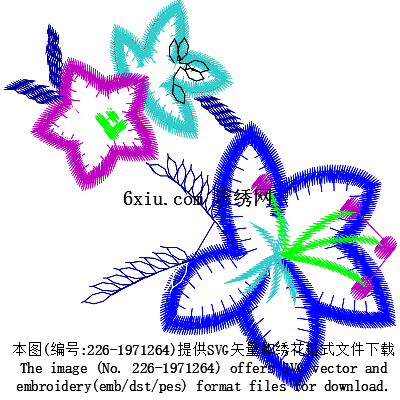 svg矢量绣花图下载