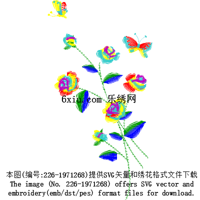 svg矢量绣花图下载