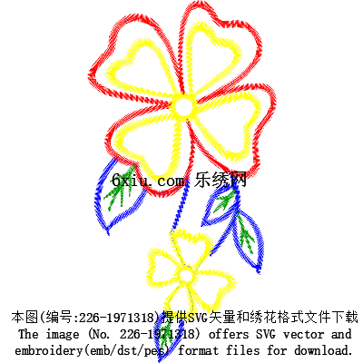 svg矢量绣花图下载