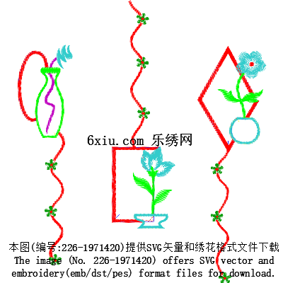 svg矢量绣花图下载