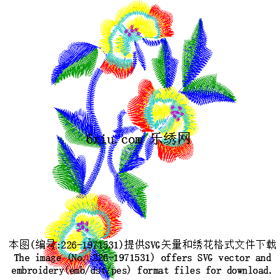 svg矢量绣花图下载
