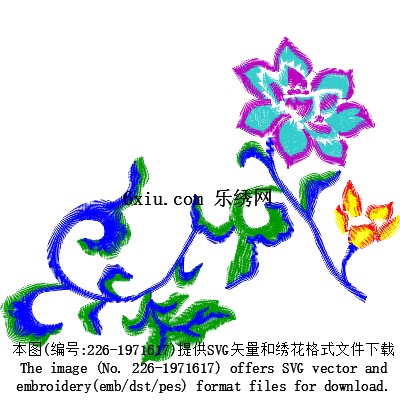 svg矢量绣花图下载