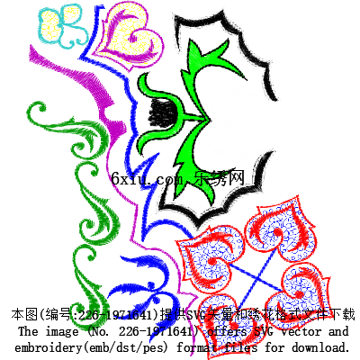 svg矢量绣花图下载
