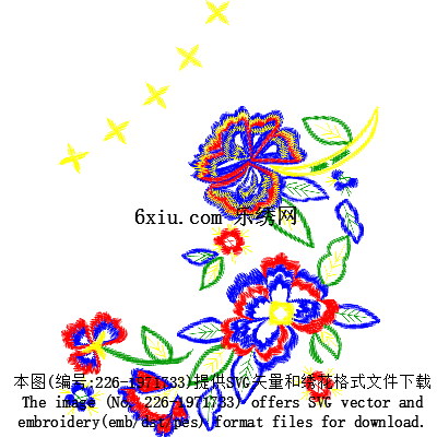 svg矢量绣花图下载