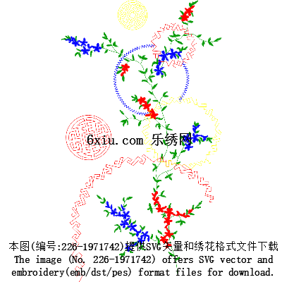 svg矢量绣花图下载
