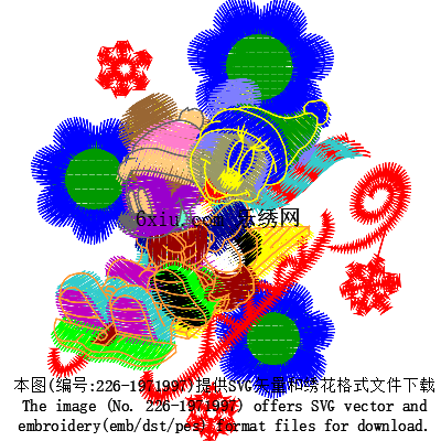 svg矢量绣花图下载
