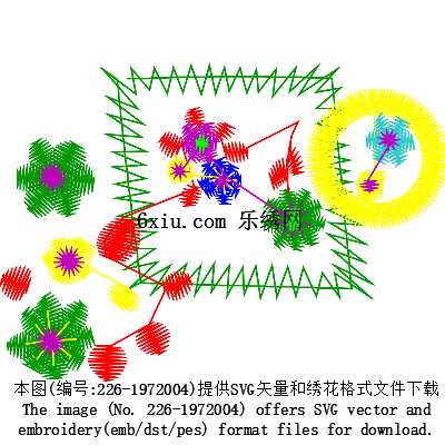 svg矢量绣花图下载