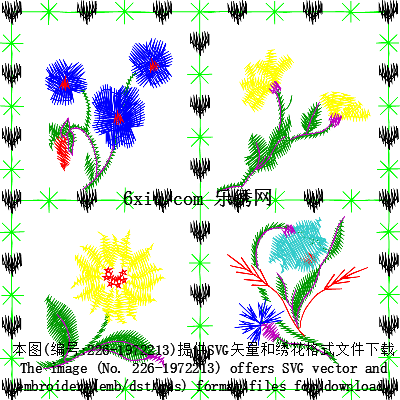 svg矢量绣花图下载