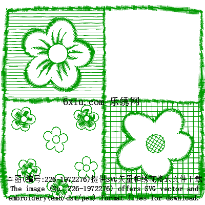 svg矢量绣花图下载