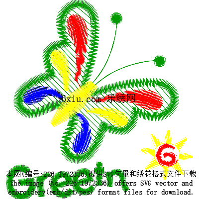 svg矢量绣花图下载